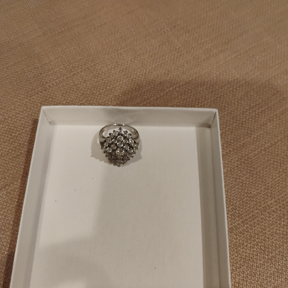 Silver 925 Diamond Ring - image 1